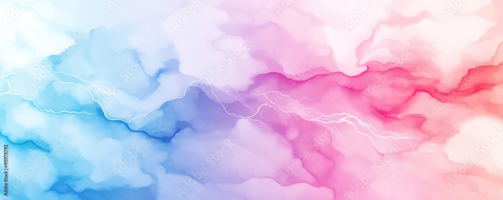 Fototapeta premium Power surge, electrical overload, dramatic effect, Watercolor style