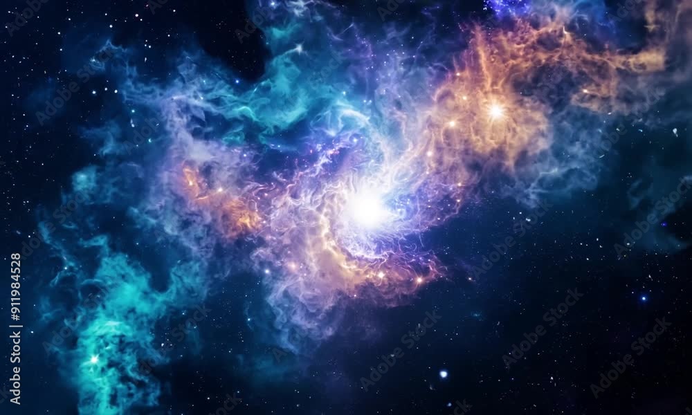 colorful nebula wave space background colorful nebula wave space background