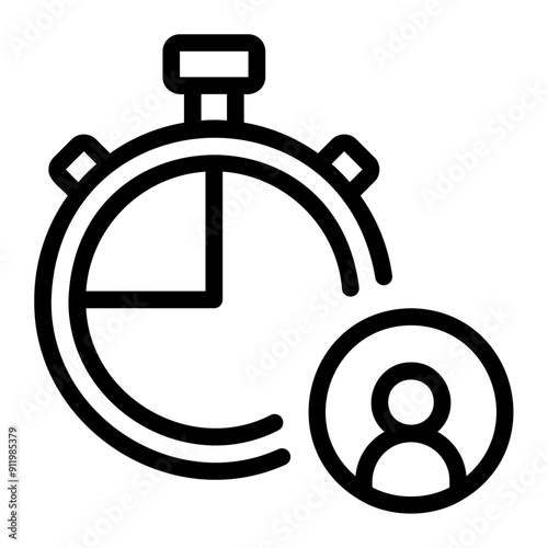 stopwatch line icon