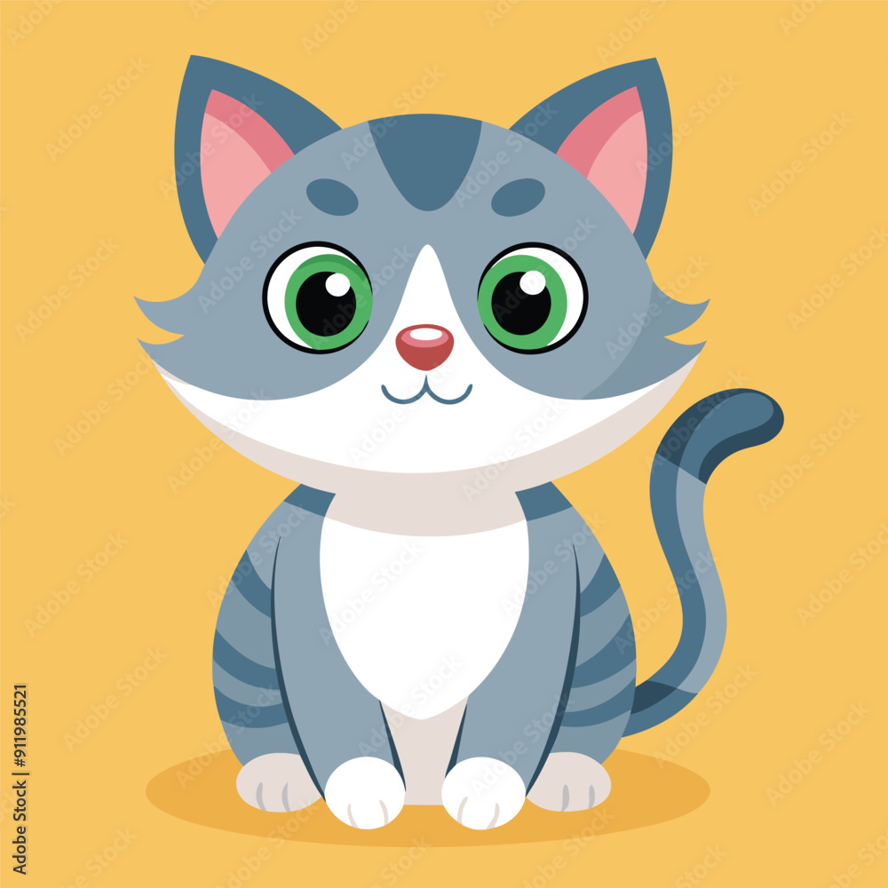 Obraz premium cute cat vector illustration
