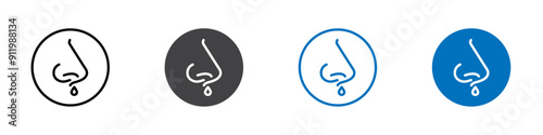 Flue icon Flat symbol set outline