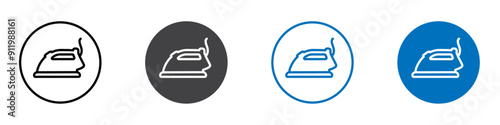 Iron icon Flat symbol set outline