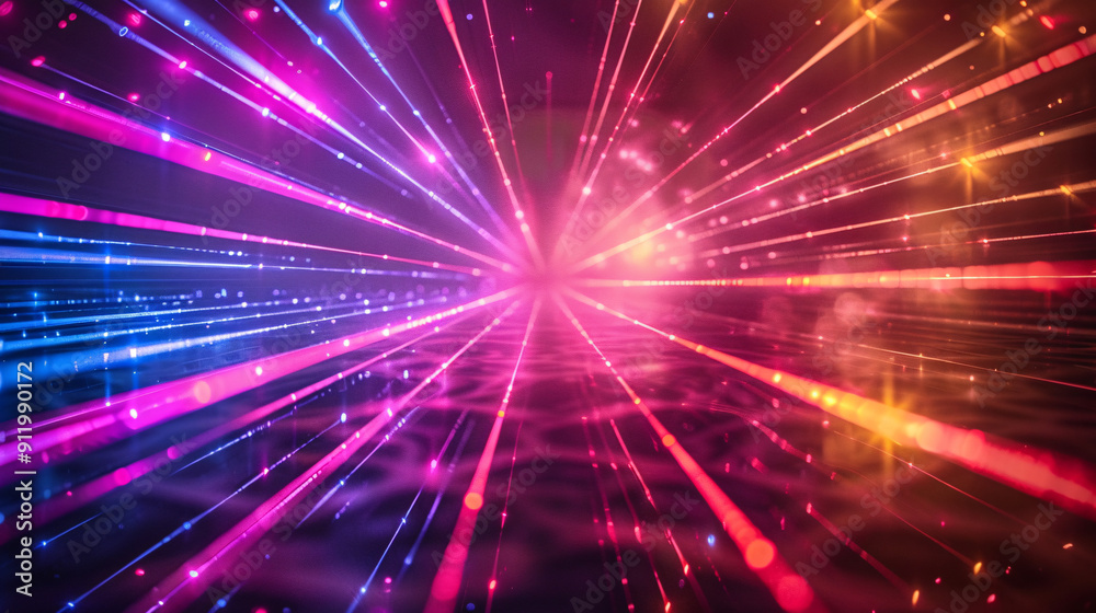 Dynamic Abstract Laser Light Show on Clear Backdrop for Banner Design with Copy Space. Dynamic Abstract Laser Light Show on Clear Backdrop for Banner Design with Copy Space.