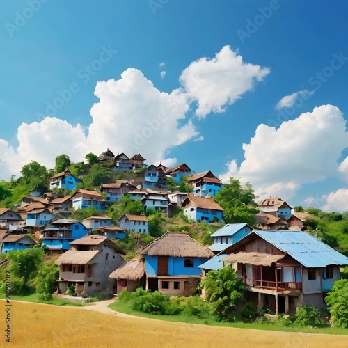 Wallpaper Mural The village of Gurtis by Nenzing, Walgau Valley, State of Vorarlberg, Austria. Drone Photography Torontodigital.ca
