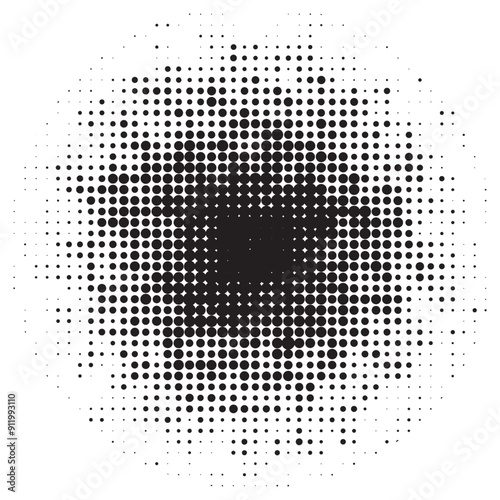 Circle gradient halftone dots background. Pop art template  texture.