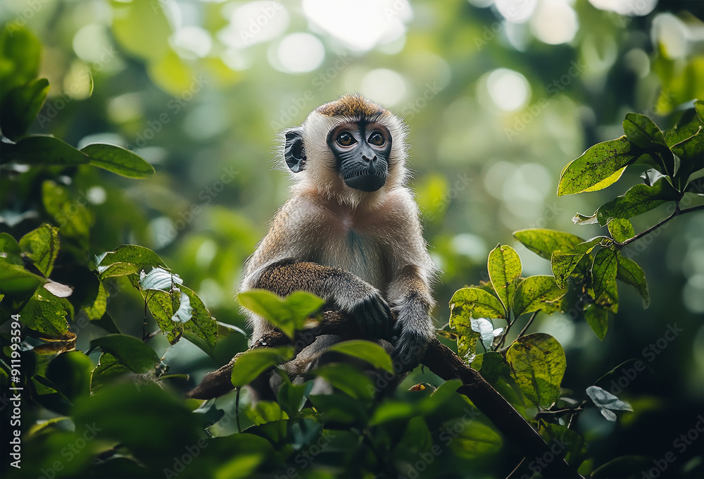Obraz premium Monkey in jungle