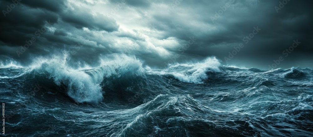 Stormy Sea with Dark Clouds Stormy Sea with Dark Clouds