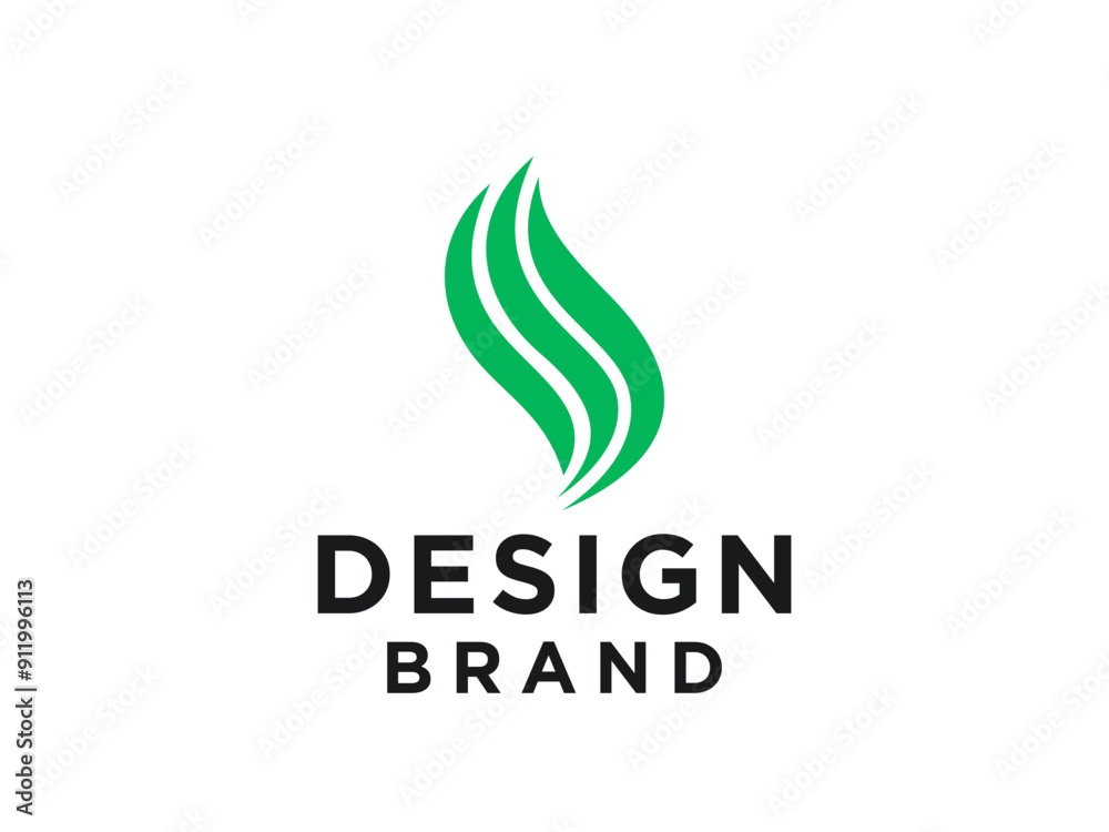 Abstract Hair Wave Logo. Initial Letter S isolated on White Background. Abstract Hair Wave Logo. Initial Letter S isolated on White Background.