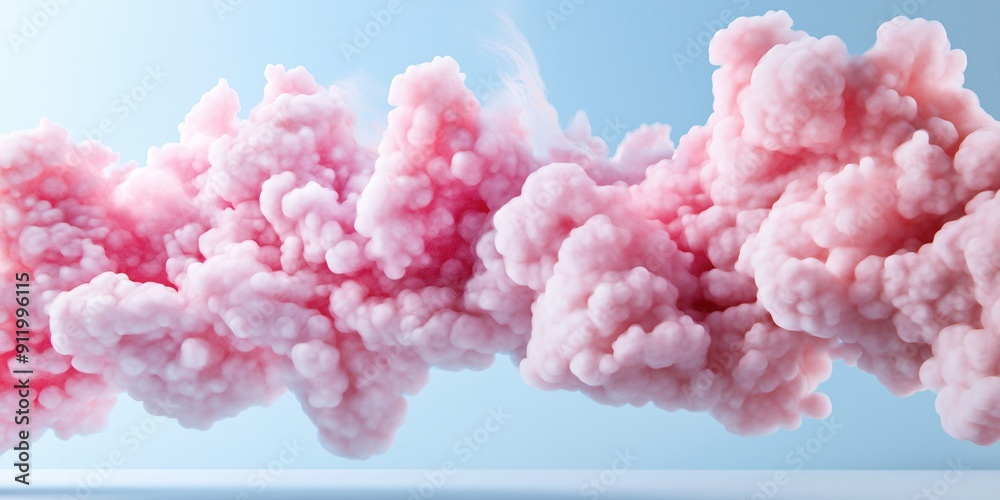 Fototapeta premium Soft and fluffy pink clouds floating gently against