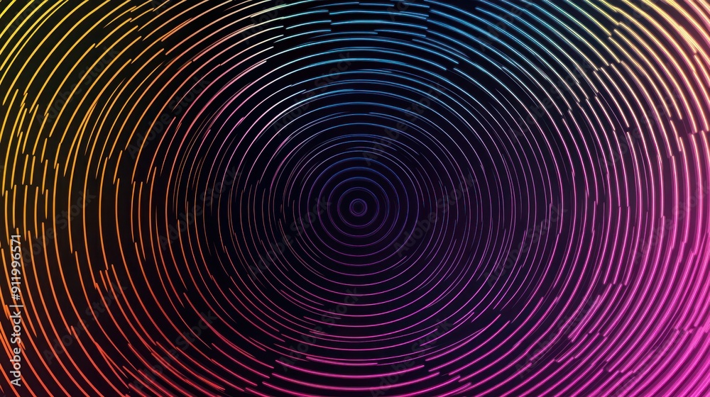 Abstract Circular Pattern with Rainbow Hues Abstract Circular Pattern with Rainbow Hues