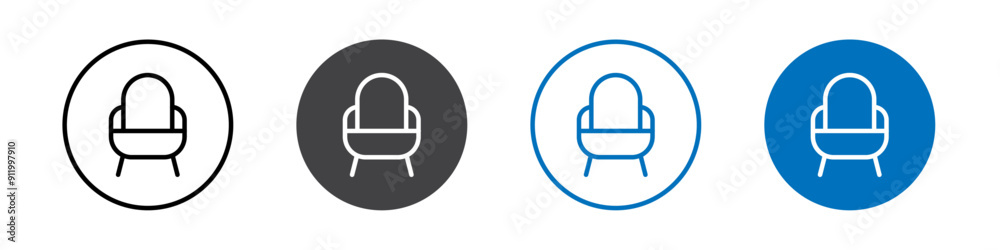 Sofa icon Logo sign in thin line outline Sofa icon Logo sign in thin line outline