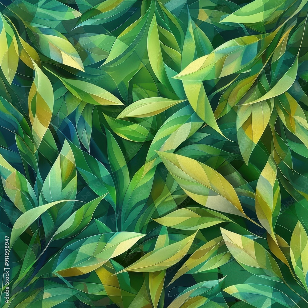 Vibrant green leaves created with a modern illustration style, perfect for nature-themed projects and backgrounds. Vibrant green leaves created with a modern illustration style, perfect for nature-themed projects and backgrounds.