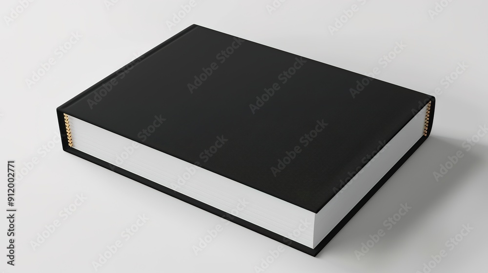 High-Quality Realistic Thick Hard Cover Book Mockup on White Background High-Quality Realistic Thick Hard Cover Book Mockup on White Background