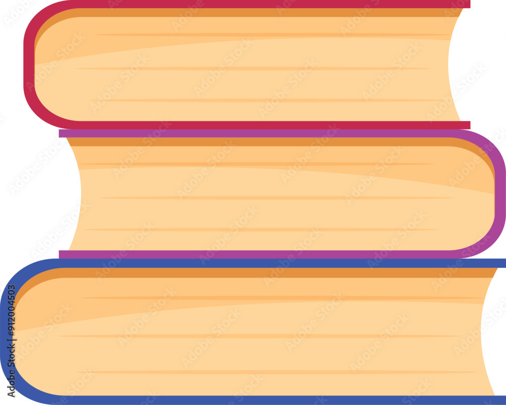 Stack of three hardcover books with colorful covers, symbolizing the pursuit of knowledge