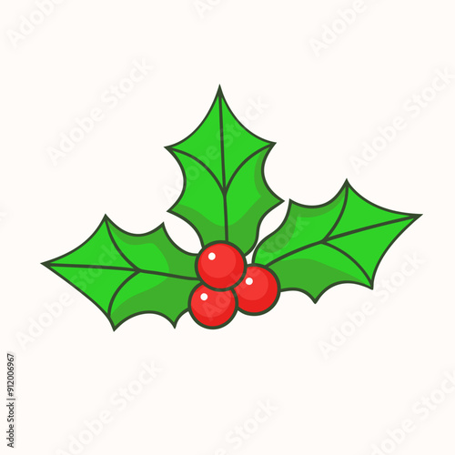 christmas holly berry isolated on white, christmas holly vector illustration, Christmas holly vector art, christmas holly silhouette, holly vector icon, eps