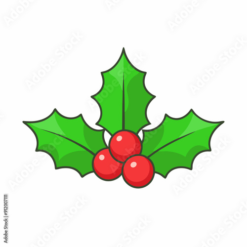 christmas holly berry isolated on white, christmas holly vector illustration, Christmas holly vector art, christmas holly silhouette, holly vector icon, eps