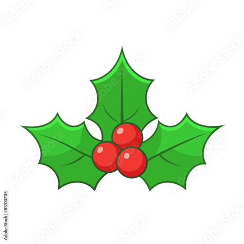 christmas holly berry isolated on white, christmas holly vector illustration, Christmas holly vector art, christmas holly silhouette, holly vector icon, eps