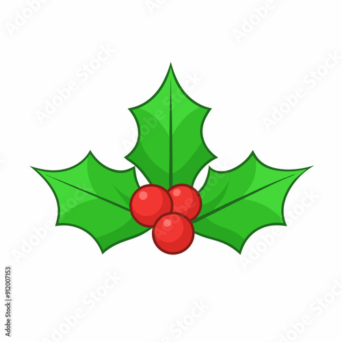 christmas holly berry isolated on white, christmas holly vector illustration, Christmas holly vector art, christmas holly silhouette, holly vector icon, eps