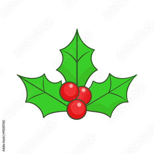 christmas holly berry isolated on white, christmas holly vector illustration, Christmas holly vector art, christmas holly silhouette, holly vector icon, eps