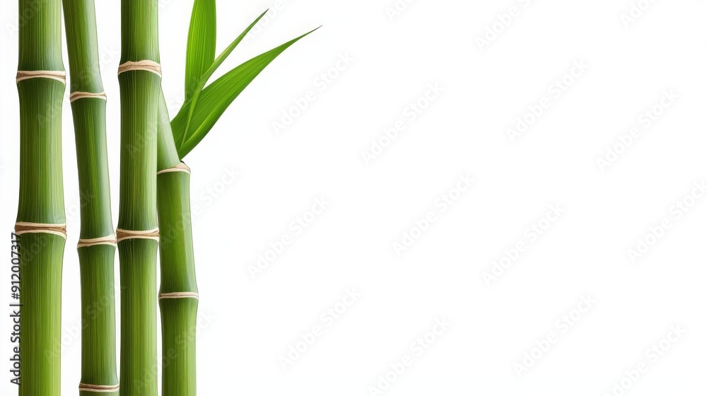 Obraz premium Bamboo planters, eco-friendly home decor, flat design illustration