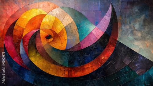 Abstract Spiral Painting photo
