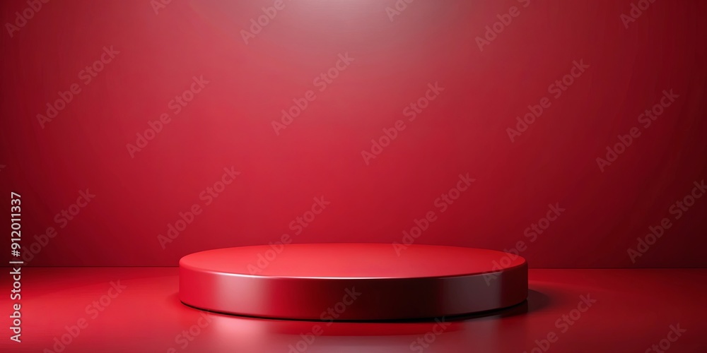 Red round podium for product display, red, round, podium, product, display,stand, showcase, exhibition, presentation Red round podium for product display, red, round, podium, product, display,stand, showcase, exhibition, presentation