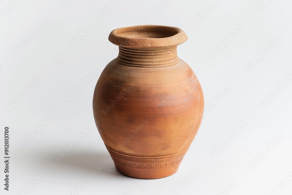 Antique vase. Ancient pottery vessel with retro design. Generative AI Antique vase. Ancient pottery vessel with retro design. Generative AI