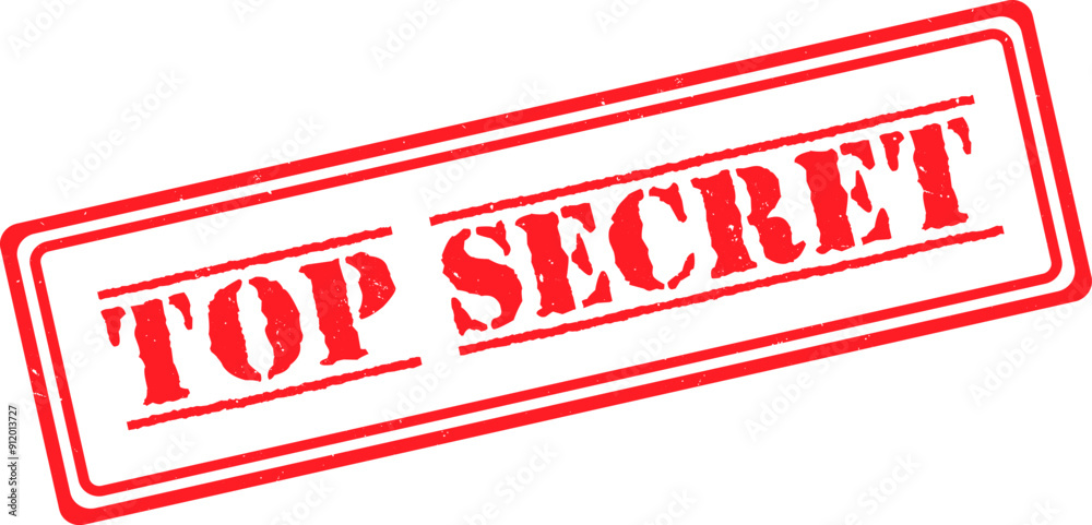 Top Secret Stamp. Red Text Rubber Stamp Ink Top Secret Stamp. Red Text Rubber Stamp Ink