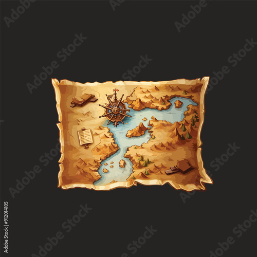 Treasure maps adventure maps illustrations and vectors