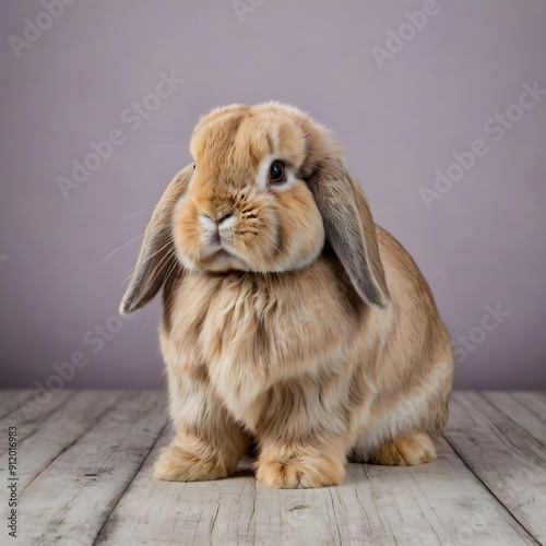 holland lop rabbit on the table