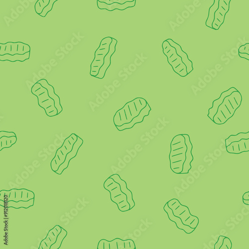 Outline Pickle  Vector Seamless Pattern illustration for Print, Wallpaper, Decoration.