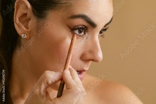 Woman Applying eyeshadows