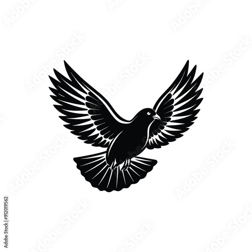 Creative Pigeon Silhouette Vector Art