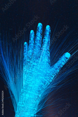 Artificial intelligence hand concept photo