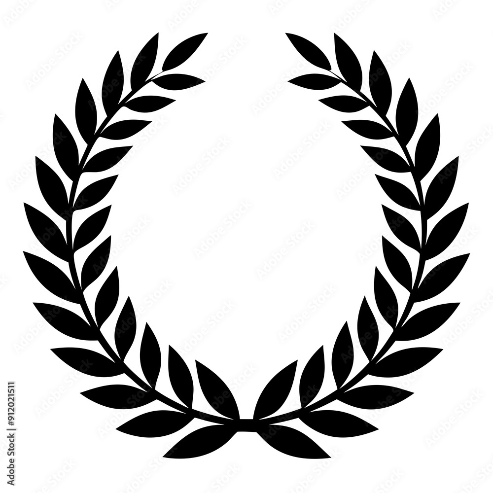 laurel wreath isolated on white, laurel wreath vector illustration, Christmas wreath vector art, laurel wreath silhouette, Line art laurel wreath vector icon, eps laurel wreath isolated on white, laurel wreath vector illustration, Christmas wreath vector art, laurel wreath silhouette, Line art laurel wreath vector icon, eps
