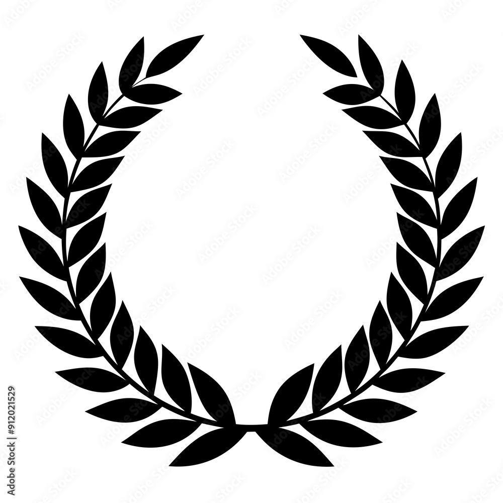 laurel wreath isolated on white, laurel wreath vector illustration, Christmas wreath vector art, laurel wreath silhouette, Line art laurel wreath vector icon, eps laurel wreath isolated on white, laurel wreath vector illustration, Christmas wreath vector art, laurel wreath silhouette, Line art laurel wreath vector icon, eps