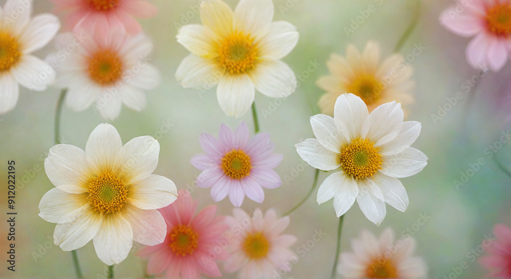 Fototapeta premium daisies in a garden