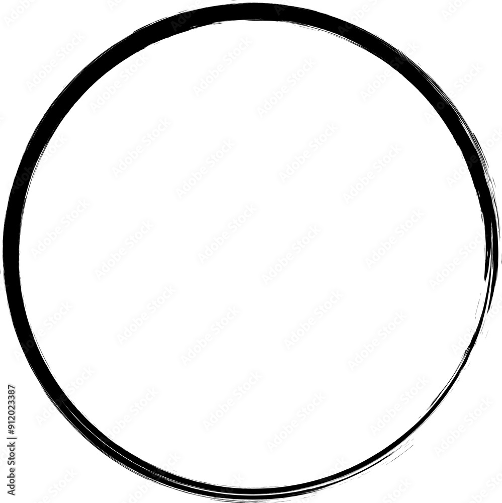 Circle frames brush strokes element Circle frames brush strokes element