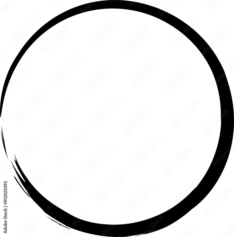 Circle frames brush strokes element Circle frames brush strokes element
