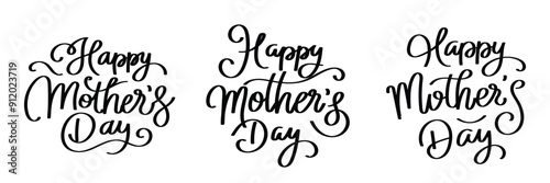 Happy Mother's Day Vintage Lettering Typography