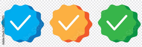 Achievement badge icon. Vector and glyph. Vector  badge icon hand drawn style isolated on white background. Award symbol for site design, logo, app. EPS 10.