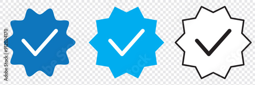 Achievement badge icon. Vector and glyph. Vector  badge icon hand drawn style isolated on white background. Award symbol for site design, logo, app. EPS 10.