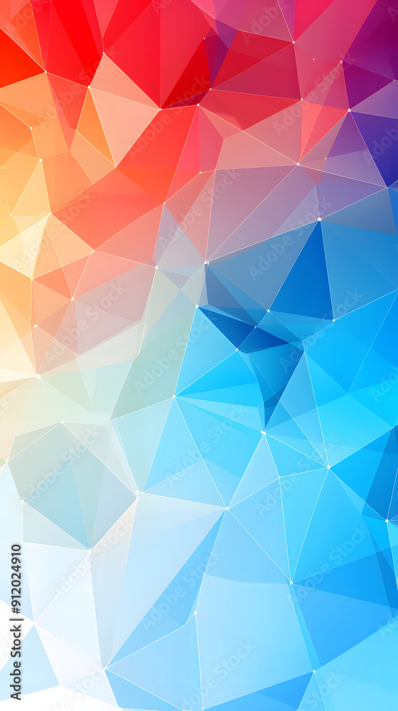 Fototapeta premium Digital technology abstract polygonal structure connection poster background