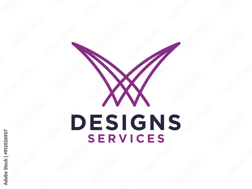 Abstract Initial Letter W Logo. Geometric Arrow Shape isolated on White Background. Usable for Business and Branding Logos. Abstract Initial Letter W Logo. Geometric Arrow Shape isolated on White Background. Usable for Business and Branding Logos.