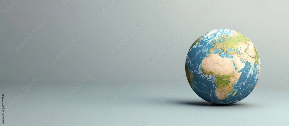 Earth Globe on a Neutral Background Earth Globe on a Neutral Background