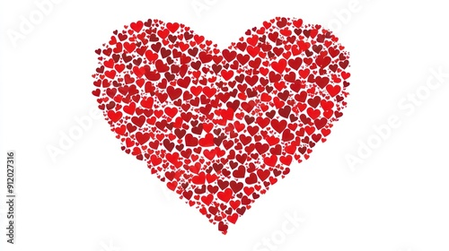 Heart Shape Made of Many Little Hearts