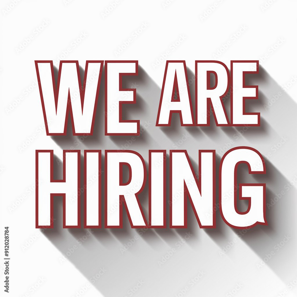 We Are Hiring Banner Flat Design on Color Background. We Are Hiring Banner Flat Design on Color Background.