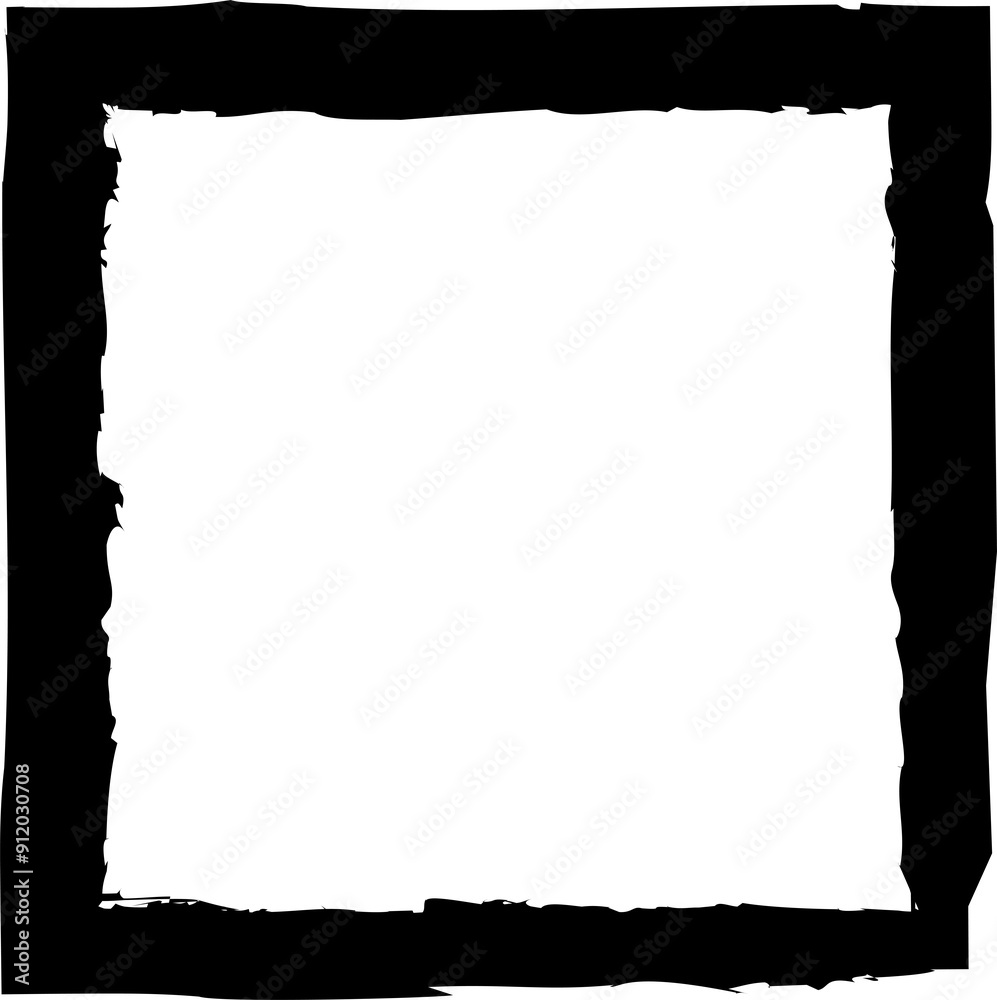 Obraz premium Square frames brush strokes. Design elements