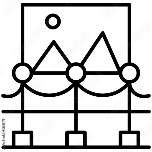 museum vector design line art vector design line art 