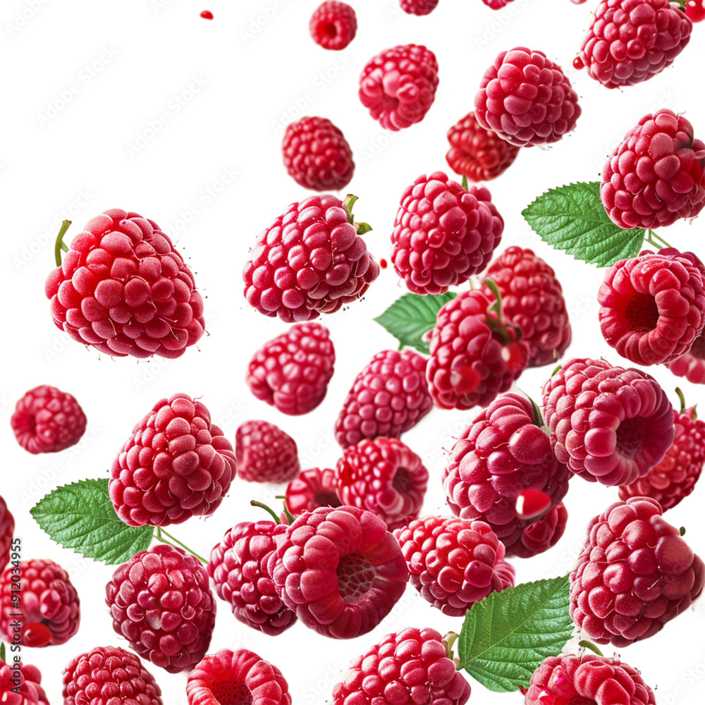 falling Raspberry isolated on transparent background.
falling Raspberry isolated on transparent background.